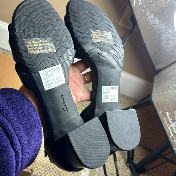 NWT - Clarks Womens Desirae Lily, Black Leather, Size 10M 🖤😍 - Picture 8 of 9